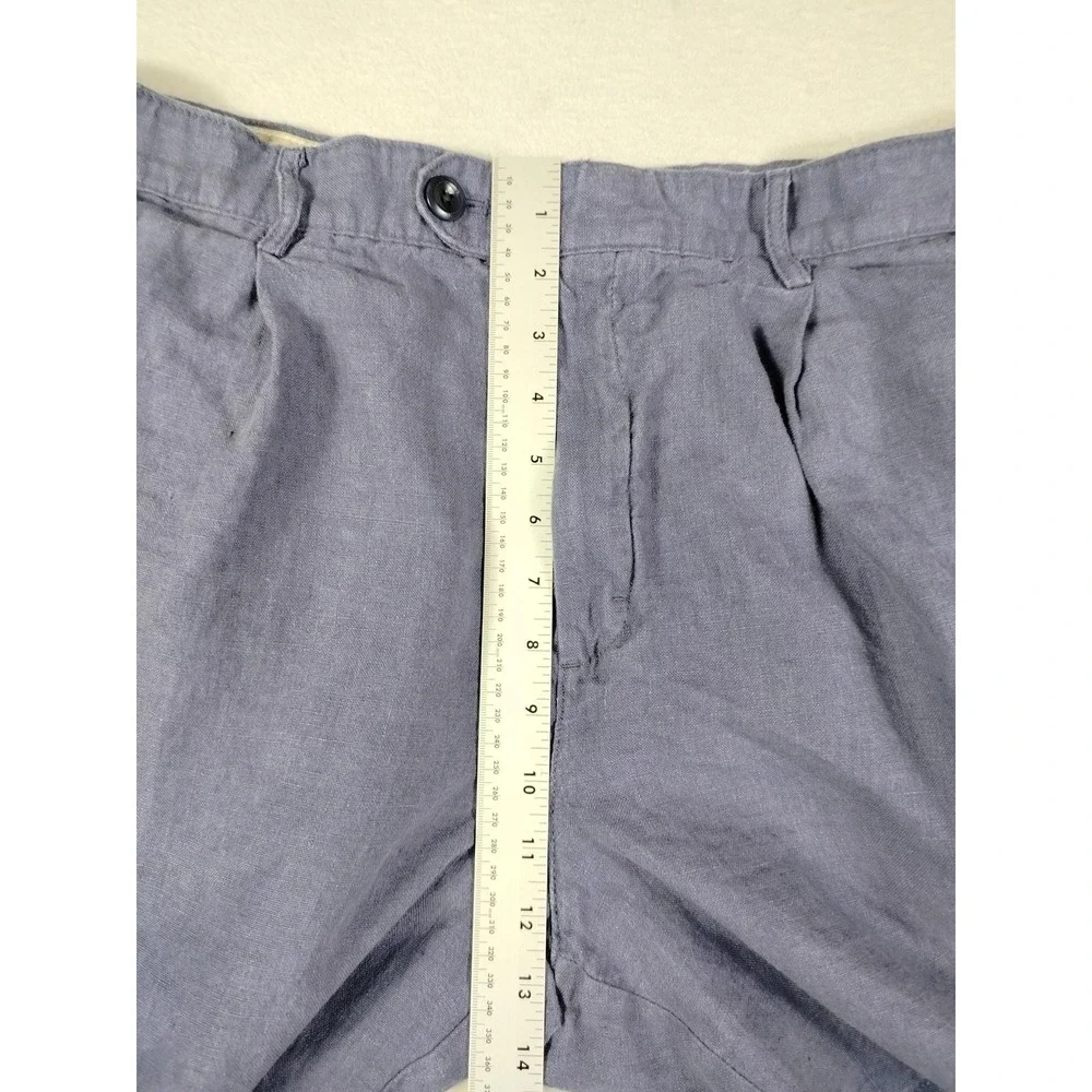 Banana Republic Shorts Mens 35 Blue Linen Chino Breathable Lightweight Casual